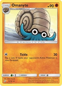Omanyte 75/181 · Reverse Holo