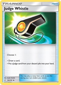 Judge Whistle 146/181 Team Up Reverse Holo Pokémon card