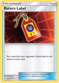 Return Label 153/181 Team Up Reverse Holo Pokémon card