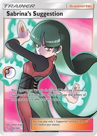 Sabrina's Suggestion Full Art 181/181 Team Up Pokémon card