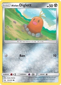Alolan Diglett 121/214 · Reverse Holo