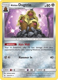 Alolan Dugtrio 122/214 · Reverse Holo