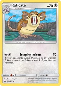 Raticate 144/214 · Reverse Holo