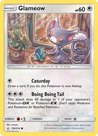 Glameow 159/214 · Reverse Holo