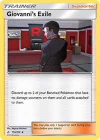 Giovanni's Exile 174/214 Unbroken Bonds Reverse Holo Pokémon card