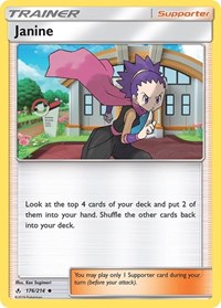 Janine 176/214 Unbroken Bonds Reverse Holo Pokémon card