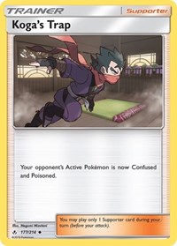 Koga's Trap 177/214 Unbroken Bonds Reverse Holo Pokémon card