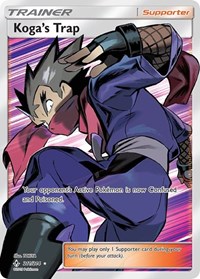 Koga's Trap Full Art 211/214 Unbroken Bonds Pokémon card