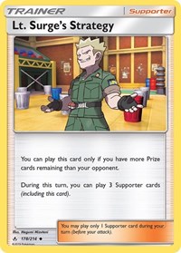 Lt. Surge's Strategy 178/214 Unbroken Bonds Reverse Holo Pokémon card