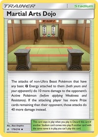 Martial Arts Dojo 179/214 Unbroken Bonds Reverse Holo Pokémon card