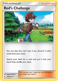 Red's Challenge 184/214 Unbroken Bonds Reverse Holo Pokémon card