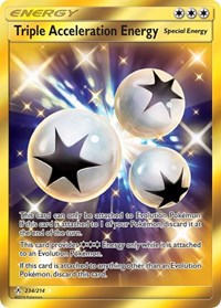 Triple Acceleration Energy Secret 234/214 Unbroken Bonds Pokémon card