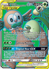 Rowlet & Alolan Exeggutor GX Full Art 214/236