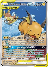 Raichu & Alolan Raichu GX Alt Art 221/236