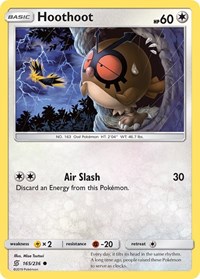 Hoothoot 165/236 · Reverse Holo