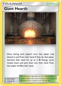 Giant Hearth 197/236 Unified Minds Reverse Holo Pokémon card