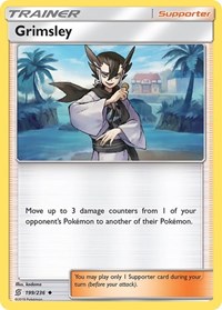 Grimsley 199/236 Unified Minds Reverse Holo Pokémon card