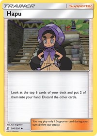 Hapu 200/236 Unified Minds Reverse Holo Pokémon card