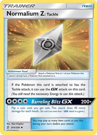 Normalium Z: Tackle 203/236 Unified Minds Reverse Holo Pokémon card