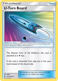 U-Turn Board 211/236 Unified Minds Reverse Holo Pokémon card