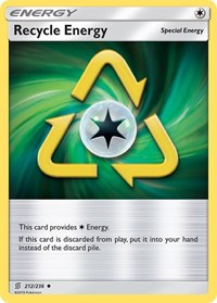 Recycle Energy 212/236 Unified Minds Reverse Holo Pokémon card
