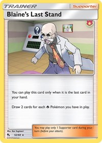 Blaine's Last Stand 52/68 Hidden Fates Reverse Holo Pokémon card