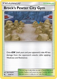 Brock's Pewter City Gym 54/68 Hidden Fates Reverse Holo Pokémon card