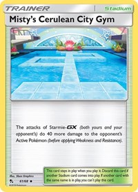 Misty's Cerulean City Gym 61/68 Hidden Fates Reverse Holo Pokémon card