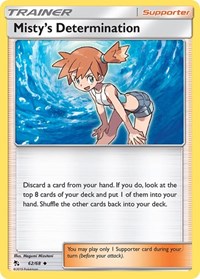 Misty's Determination 62/68 Hidden Fates Reverse Holo Pokémon card