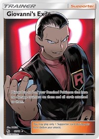 Giovanni's Exile Full Art 67/68 Hidden Fates Pokémon card