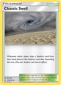 Chaotic Swell 187/236 Cosmic Eclipse Reverse Holo Pokémon card