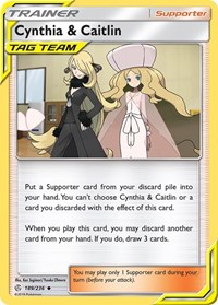 Cynthia & Caitlin 189/236 Cosmic Eclipse Reverse Holo Pokémon card