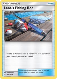 Lana's Fishing Rod 195/236 Cosmic Eclipse Reverse Holo Pokémon card