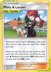 Misty & Lorelei 199/236 Cosmic Eclipse Reverse Holo Pokémon card