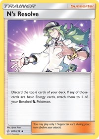 N's Resolve 200/236 Cosmic Eclipse Reverse Holo Pokémon card