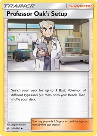 Professor Oak's Setup 201/236 Cosmic Eclipse Reverse Holo Pokémon card