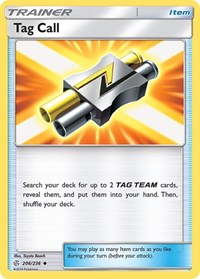 Tag Call 206/236 Cosmic Eclipse Reverse Holo Pokémon card