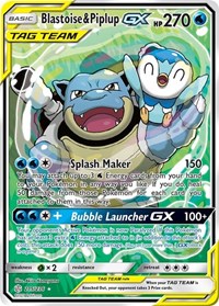 Blastoise & Piplup GX Alt Art 215/236