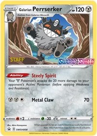 Galarian Perrserker (Prerelease) [Staff] SWSH008