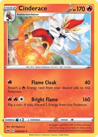 Cinderace 036/202 · Reverse Holo