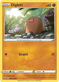Diglett 092/202 · Reverse Holo