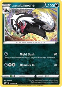 Galarian Linoone 118/202 · Reverse Holo
