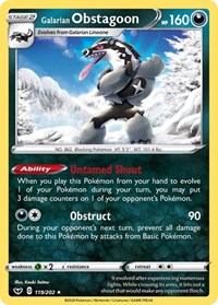 Galarian Obstagoon 119/202 · Reverse Holo