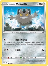 Galarian Meowth 127/202 · Reverse Holo