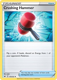 Crushing Hammer 159/202 Sword & Shield Base Set Reverse Holo Pokémon card