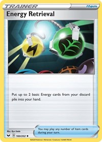 Energy Retrieval 160/202 Sword & Shield Base Set Reverse Holo Pokémon card