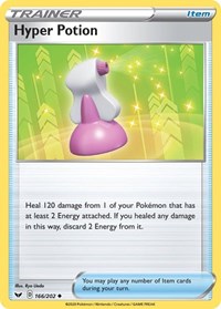 Hyper Potion 166/202 Sword & Shield Base Set Reverse Holo Pokémon card