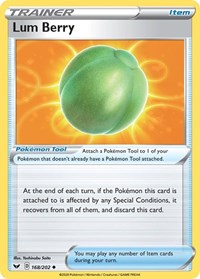 Lum Berry 168/202 Sword & Shield Base Set Reverse Holo Pokémon card