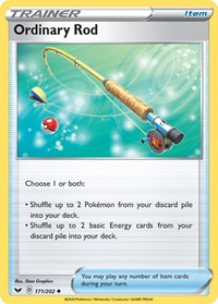 Ordinary Rod 171/202 Sword & Shield Base Set Reverse Holo Pokémon card