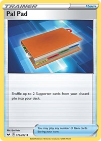 Pal Pad 172/202 Sword & Shield Base Set Reverse Holo Pokémon card